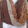 Fashion Polka Dot 3 Shades Dark Coffee Brown Scarf Image 3
