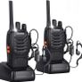 2Pcs Rechargeable Walkie Talkies Long Range 2 Way Radio + Original Earpieces Walky Talky 16CH Single Band Supports VOX LED Light Voice Prompt for Biking and Hiking (FREE SHIPPING) Image 2