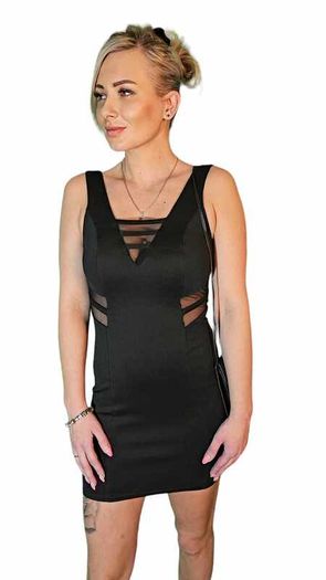 Cut out detail mesh dress size 8