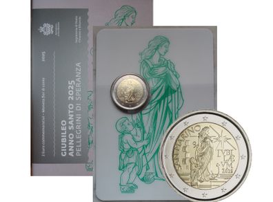 San Marino 2 Euro Base Metals Brilliant Uncirculated Coin 2025 - Jubilee Holy Year 2025 Pilgrims of Hope