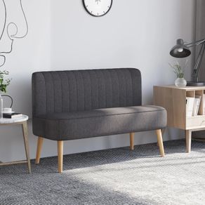 2-Seater Sofa, Soft Padding, Easy-Care Cover, up to 220 kg, 117 x 56.5 x 77 cm, Dark Grey