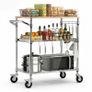 Kitchen Utility Cart, 3 Tier Heavy Duty Adjustable Image 7