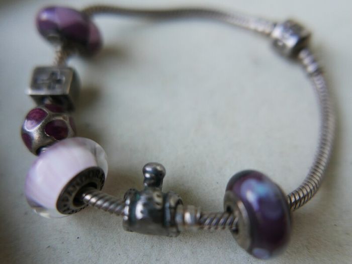 Pandora Charm Bracelet with Assorted Beads