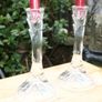 Set of Two Killarney Crystal Candlestick Holders 8,4" Tall Made In Ireland Dinner Candleholder Image 3