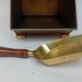 Antique Brass Coal Scuttle Storage Box & Shovel Image 7