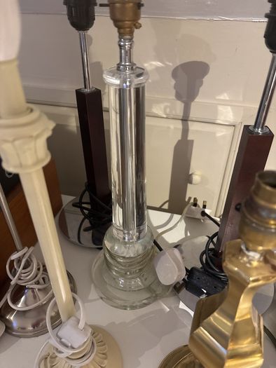 Mix and Match Lamp Shades and Bases - A Large Selection of Table Lamps - Denby, Laura Ashley, Marble Spiral Pillar Lamp, Ceramic Stacked Stone Style base, Small Alabaster / Marble lamps, Solid Brass, Chrome Reading lamp, Solid Wood Base and many more