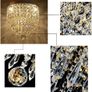 Modern Elegant Crystal Chandelier Lighting,K9 Ceiling Chandeliers Lights, 250mm, Beaded Light Shade with Clear Acrylic Jewel Droplets,Flush Mount LED Ceiling Light for Dining Room Bedroom Livingroom Image 7