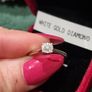 White Gold Diamond Ring Size N Image 5