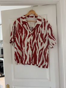 Anine Bing blouse short sleeve blouse top. Size L which is around a size 14.