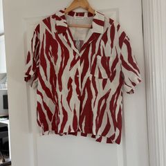 Anine Bing blouse short sleeve blouse top. Size L which is around a size 14.