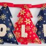 Padded Christmas Trees Bunting "Nollaig " Image 3