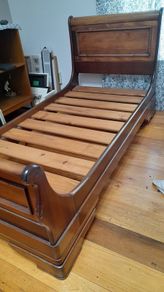 Single 3 ft bed mahogany Louis Philippe