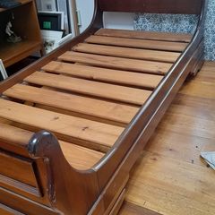 Single 3 ft bed mahogany Louis Philippe