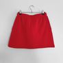 New Zara Vibrant Cherry Red Jersey Mini Skirt - Drawstring Waist Image 4