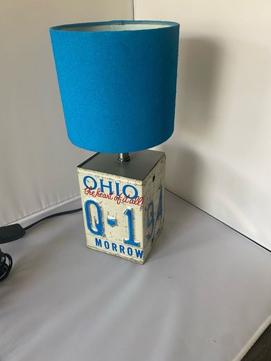 US Reg Plate table lamp