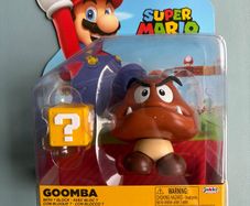 Jakks Pacific Super Mario Brothers Goomba with Question Block - 4 inch Action Figure
