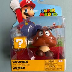 Jakks Pacific Super Mario Brothers Goomba with Question Block - 4 inch Action Figure