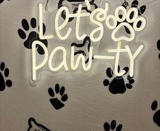Let's Pawty Neon Sign
