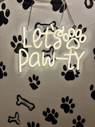 Let's Pawty Neon Sign