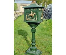 Cast Iron Freestanding Pole Post Box CH R 030