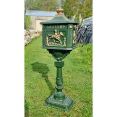 Cast Iron Freestanding Pole Post Box CH R 030