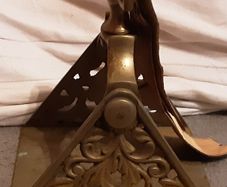 ceremonial floral scroll BRASS STIRRUP
