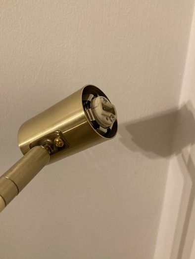 Floor Lamp Gold and Frosted Glass