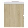Sink Cabinet with Built-in Basin Sonoma Oak Chipboard Image 8