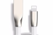 White 1m Zinc Alloy Data Sync / Lightning USB Cable for iPhone 7 6 6s Plus 5