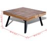 Coffee Table Square Reclaimed Teak Wood Image 2