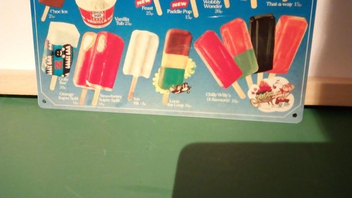 HB Ice Cream sign tin metal sign "FREE POST"