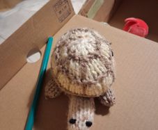 hand knit turtle
