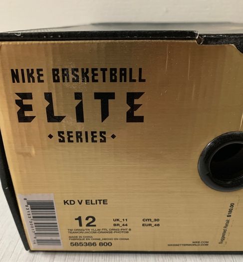 Nike KD V Elite Team Orange Uk 11 / Us 12 Deadstock