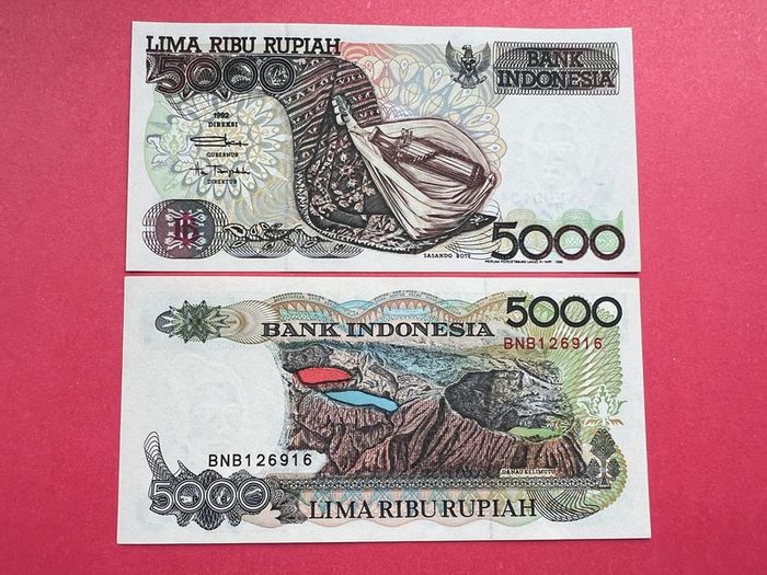 Indonesia  5,000 Rupiah  1997  . Pick  130f . ( Uncirculated )