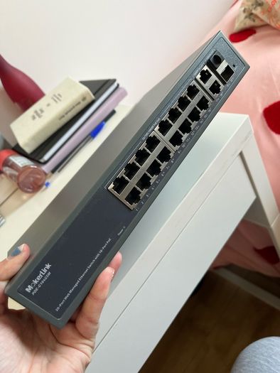 MokerLink 16-Port Web Managed PoE Switch.