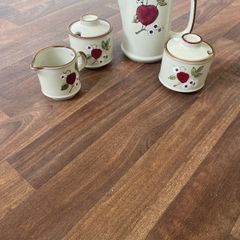Vintage hand painted coffee set