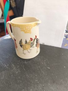Burleigh milk / cream jug "Rosie's hens"