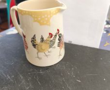 Burleigh milk / cream jug "Rosie's hens"