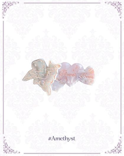 Flower Knows Violet Strawberry Rococo Collection Hair Clip in Amethyst