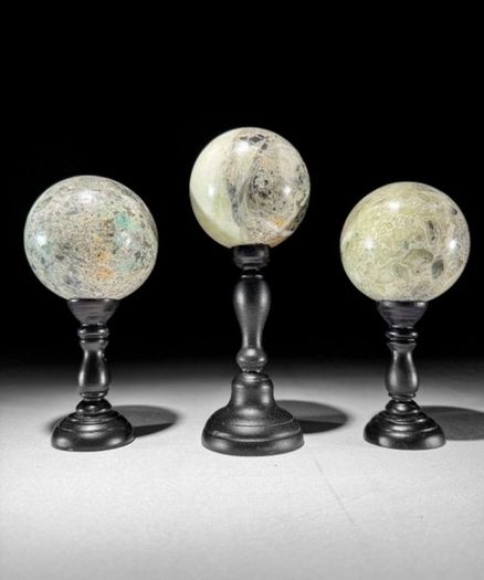 Unique home decor 3 real onyx spheres