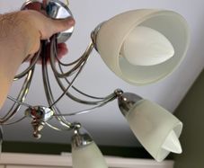Ceiling Lights 1 Chrome + 2 Bronze incl. bulbs