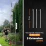 BU-KO 52cc Long Reach Petrol Hedge Trimmer and 3x 75cm Extension Pole w/Toolbag for Convenient Storage, Precision Trimming for Tall Hedges & Bushes, Easy to Use, High Performance, Durable Steel Blade Image 5