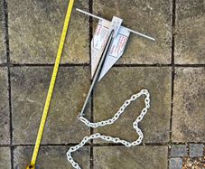 Anchor, ladder, and paddle for RIB, Zodiac, or small boat.