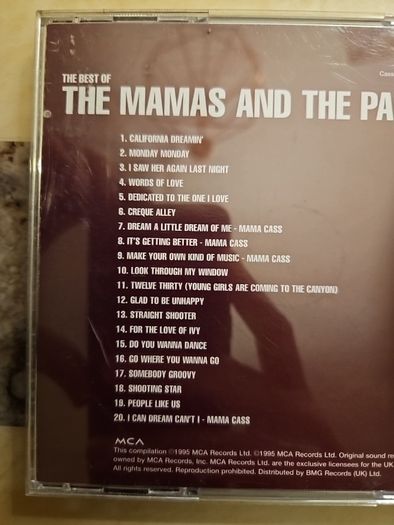 The Mamas And Papas CD - The Best Of