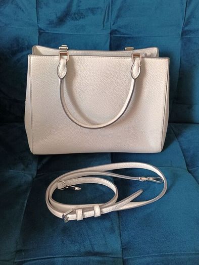 Kate Spade New York genuine leather white medium size handbag