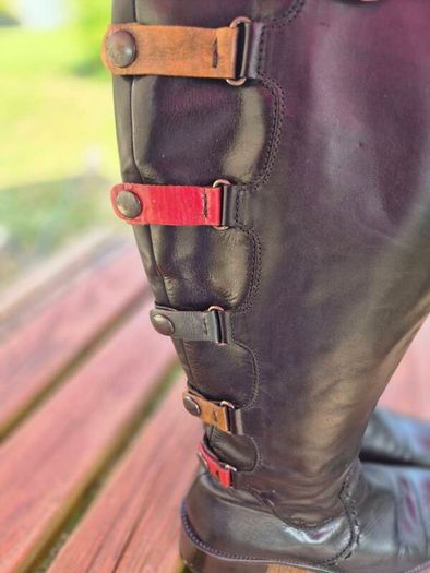 Roby and Pier Italian Leather Boots, Size UK4, EU37 - Wide Fit, AV