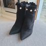 Mulanka black suede style boots uk4 Image 9