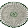 Rare Georgian English Pearlware Reticulated Basket Stand c.1800 to 1830 with Green Rope & Diamond Image 4