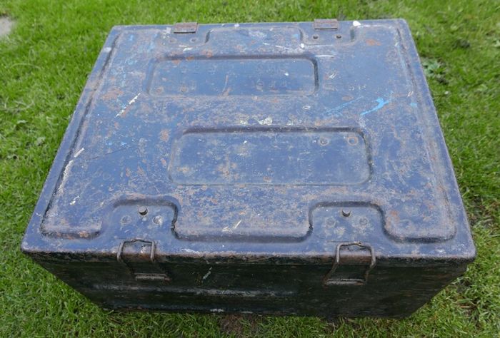 Vintage C216 British Ammo Box - WWII Military Munitions Case - 40MM Bofors - Dated 1944