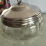 Beautiful Antique  Silver Plated Lided Glass Salad Bowl Or Fresh Fruit Salad Image 2